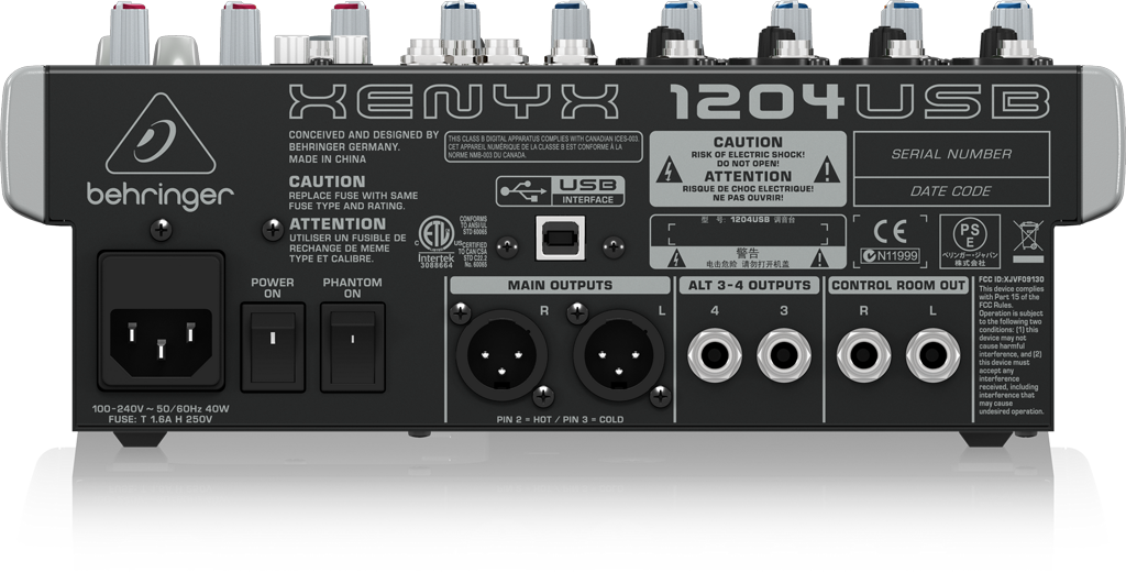 1204USB XENYX - 製品一覧 - ベリンガー公式ホームページ