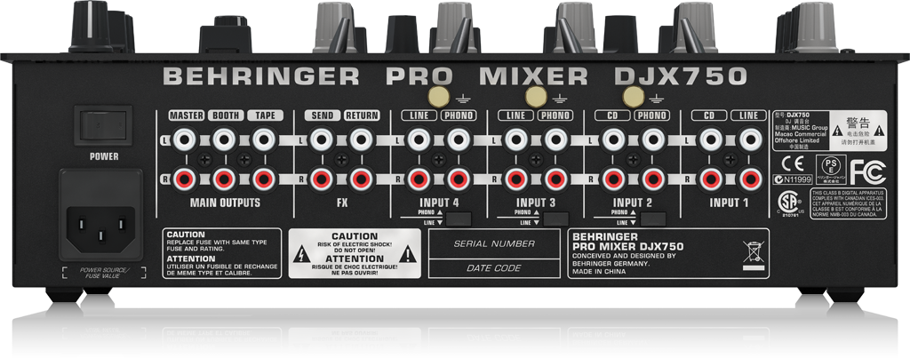 DJX750 PRO MIXER - 製品一覧 - ベリンガー公式ホームページ