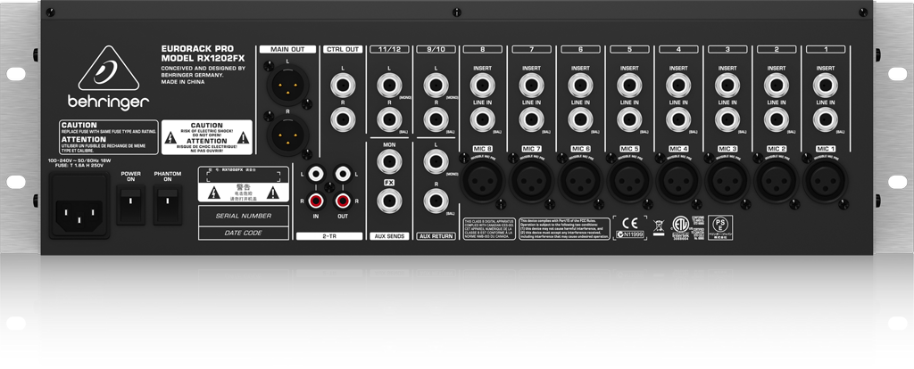 RX1202FX EURORACK PRO【生産完了品】 - 製品一覧 - ベリンガー公式