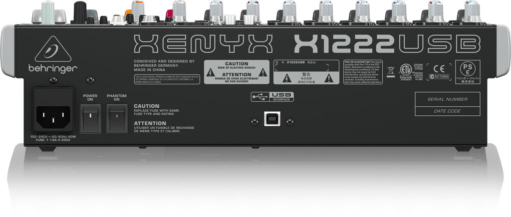 X1222USB XENYX - 製品一覧 - ベリンガー公式ホームページ