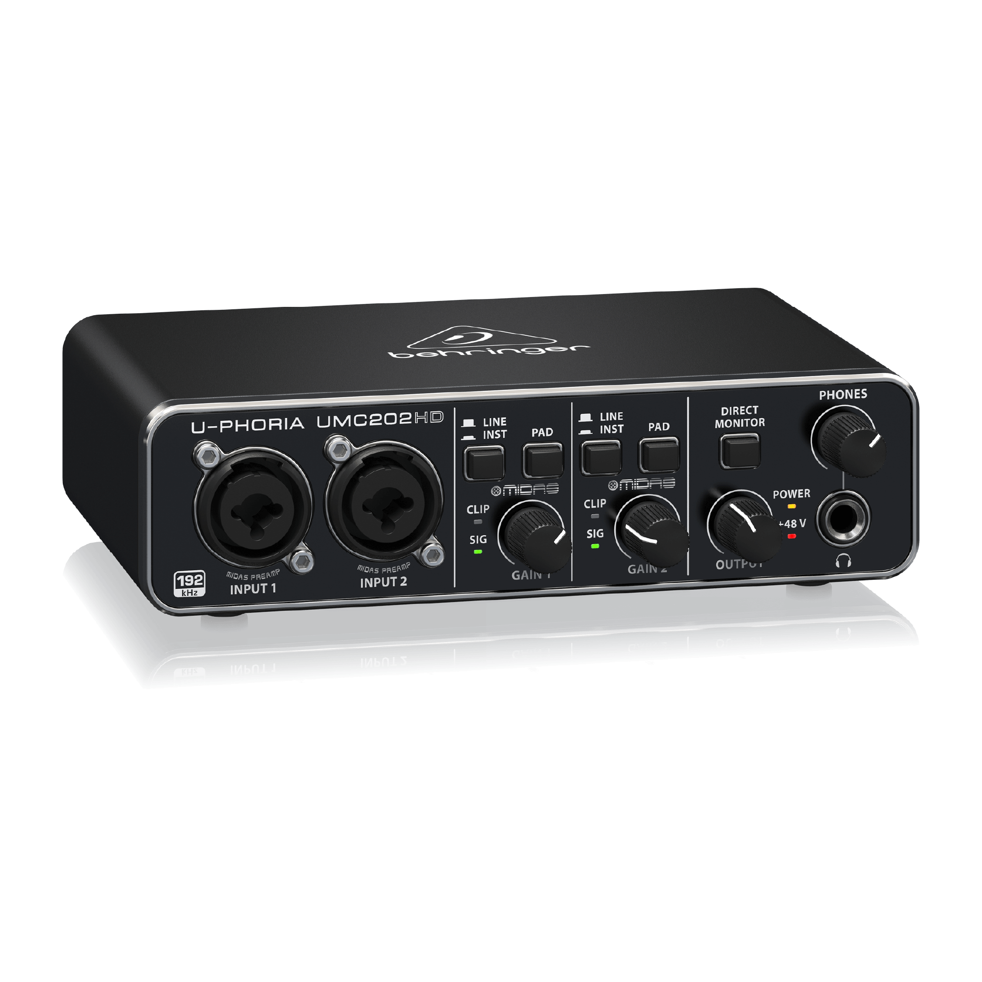 BehringerオーディオインターフェイスU-PHORIA UMC202HD UMC202HD U-PHORIA - 製品一覧 - ベリンガー公式ホームページ